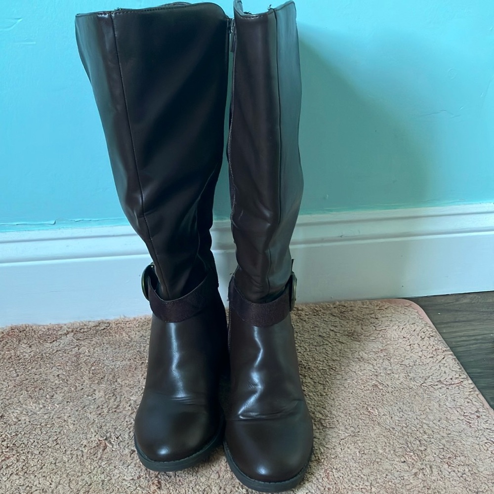 Chic Dark Brown Over the Knee Boots